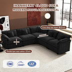ihanherry 146-inch U-shaped modern sofa modular area cloud sofa