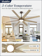 Ceiling Fan Indoor/Outdoor 8 Blades 65 inches