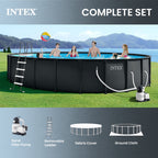 INTEX 26339EP Ultra XTR 24' x 52 Round Frame Above Ground Swimming Pool Set with Pump