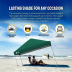 10x10 Pop-Up Awning One-Click Installation Beach Tent Outdoor Sunshade Silver Coated Top