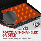 Royal Gourmet PD1305H 3 Burner Propane Gas Grill and Griddle Combo Lid 3-in-1 Grill Griddle Combo