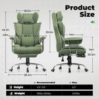 Large high back office chair high back leather gaming chair with footrest