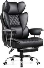 Large high back office chair high back leather gaming chair with footrest