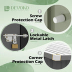 Devoko Outdoor Storage Shed Lockable Metal Garden Shed Steel Anti-Corrosion Storage House