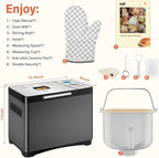 KBS 2LB Bread Maker 19-in-1 Automatic Stainless Steel Bread Maker with Ceramic Pot
