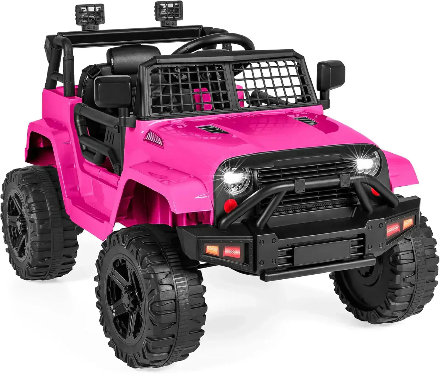 Best Choice Products 12V Kids Ride-On Truck Car with Spring Suspension and LED Lights