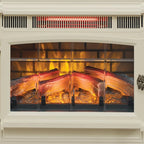 Freestanding Electric Fireplace Stove Heater with 3D Flame Effect for 1,000 Sq. Ft