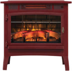 Freestanding Electric Fireplace Stove Heater with 3D Flame Effect for 1,000 Sq. Ft