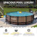 Funsicle 14ft Round Oasis Above Ground Pool with SkimmerPlus Filter Pump, Age 6 & up