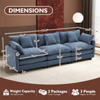 ihanherry 146-inch U-shaped modern sofa modular area cloud sofa