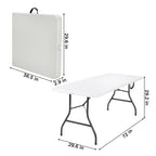 Cosco 6 Foot Premium Folding Table, White Speckle
