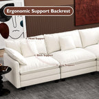 ihanherry 146-inch U-shaped modern sofa modular area cloud sofa