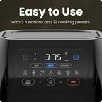 Chefman Compact 6.3-Quart Digital Air Fryer with Rotisserie Dehydrator and Convection Oven