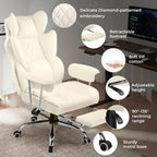 Large high back office chair high back leather gaming chair with footrest