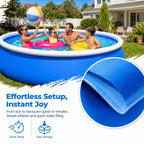 12FT Butterfly Coil Mesh Inflatable Pool 366x76cm Large Blow Up Swimming Pool Family Summer Water Pool for Backyard Outdoor Garden