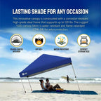 10x10 Pop-Up Awning One-Click Installation Beach Tent Outdoor Sunshade Silver Coated Top