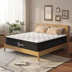 Queen Mattress, 12 Inch Queen Hybrid Mattress in a Box, Upgrade Individually Pocket Springs, Medium Firm, Pressure Relief, Breathable Comfort and Durable, CertiPUR-US Certified