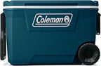 Coleman Insulated Portable Rolling Cooler with Wheels, Leak-Proof Outdoor Hard Cooler, Keeps Ice for Up to 5 Days, 100 Quart