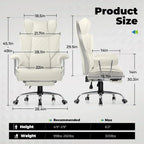 Large high back office chair high back leather gaming chair with footrest