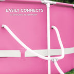 INTEX Round Metal Frame 8ft x 30in Above Ground Swimming Pool, Pink