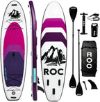 Roc Inflatable Stand Up Paddle Board 10' 6 with Premium SUP Paddle Board Accessories