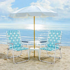 VINGLI Patio Lawn Webbed Folding Chairs Set of 2 Outdoor Beach Portable Lawn Chair