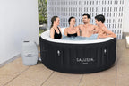 Bestway SaluSpa Miami EnergySense AirJet Inflatable Hot Tub Spa (71 x 26) | Portable Hot Tub with 2 Covers (1 Energy-Efficient Thermal Cover and 1 Standard Cover) | Fits Up to 2-4 Persons | Black