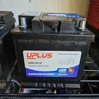 UPLUS Group Size 47 AGM Car Battery,H5 L2 12V 60Ah 660CCA 100RC Maintenance Free Start and Stop Automotive Replacement Battery