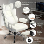 Large high back office chair high back leather gaming chair with footrest