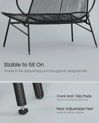 Outdoor Settee 2-Seat Garden Furniture with Backrest PE Rattan
