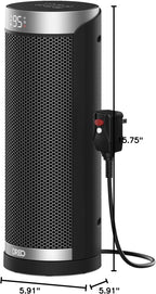 Space Heater 1500W Electric Indoor Heater with Thermostat Quiet Portable Heater