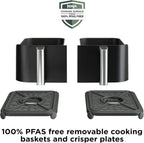 Ninja Foodi 6-in-1 FlexBasket Air Fryer with 7 QT MegaZone Basket Divider for Large Proteins
