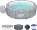 Coleman Sicily AirJet Large Round 5 to 7 Person Inflatable Hot Tub Portable Outdoor Spa