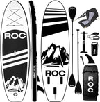 Roc Inflatable Stand Up Paddle Board with Premium SUP Paddle Board Accessories