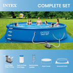 Intex 8 foot x 24 inch Easy Set Round Above Ground  Swimming Pool with Filter Pump, 28107EH