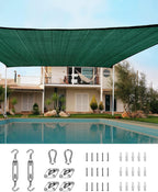 Quictent Sun Shade Sail for Patio, 185GSM Heavy Duty Rectangular Outdoor Sunshades UV Block Outside Canopy Cover for Backyard White and Grey Multi 20x26ft