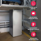 Frigidaire Upright Freezer 6.5 cu. ft. Deep Freeze Vinyl Coated Metal Wire Shelving Compact