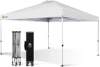 10x10 Pop-Up Awning One-Click Installation Beach Tent Outdoor Sunshade Silver Coated Top