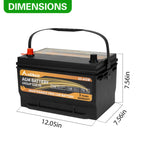 Anlibatt Car AGM Battery Group Size 48 H6 Start Stop Battery 12V 70Ah 760CCA Maintenance Free Rechargeable