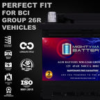 MM-H5 Start and Stop Car BCI Group Size 47 12V 60 AH, 100RC, 680 CCA Rechargeable AGM Car Battery