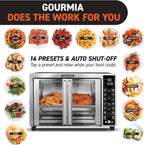 Gourmia Oven Air Fryer Combo with 17 Cooking Presets, 24L Capacity, Convection Rack, Baking Tray, Recipe Book GTF7460