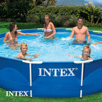 Open Box Intex 12' x 30 Metal Frame Round Above Ground Swimming Pool