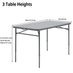 Mainstays 4' Adjustable Height Centerfold Folding Table, Black
