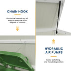 Amopatio 41 Cu Ft Horizontal Outdoor Storage Shed Resin Trash Can Storage Resin Shed Garden Tools