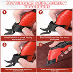 Cordless Electric Scissors 4 2V Rechargeable with 3 Blades Safety Lock for Fabric Cardboard Carpet