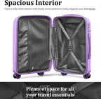 5-piece PP hardshell lightweight travel carry-on luggage set with dual spinner wheels