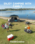Portable camping tent for 4/6/8/10 people with instant cabin and rainproof and windproof