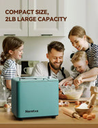 Neretva Bread Maker 20-in-1 2LB Bread Maker Dual Heater Bread Maker Automatic Ceramic Pan