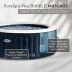 INTEX 28431EP PureSpa Plus Bubble Massage Inflatable Spa Set Includes Energy Efficient Spa Cover