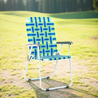 VINGLI Patio Lawn Webbed Folding Chairs Set of 2 Outdoor Beach Portable Lawn Chair